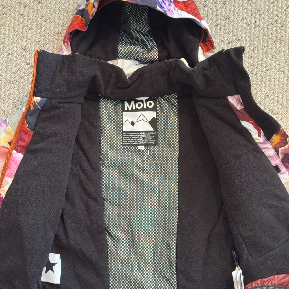 Molo Multicolor Floral Hooded Jacket